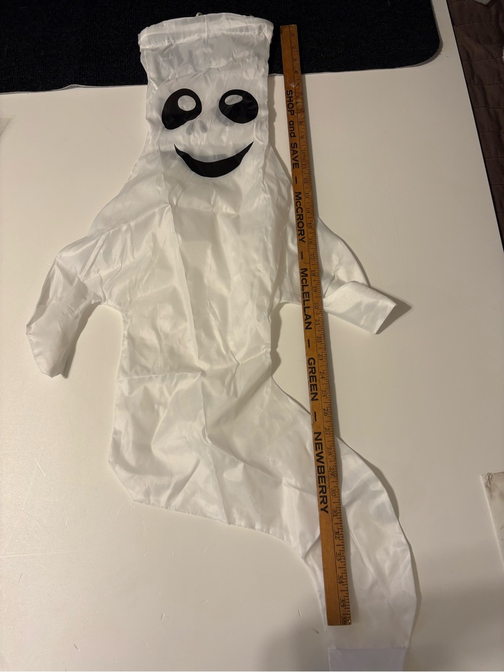 White Ghost light up windsock with Smiley Face